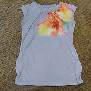 Liz Lange maternity water color flower shirt XS